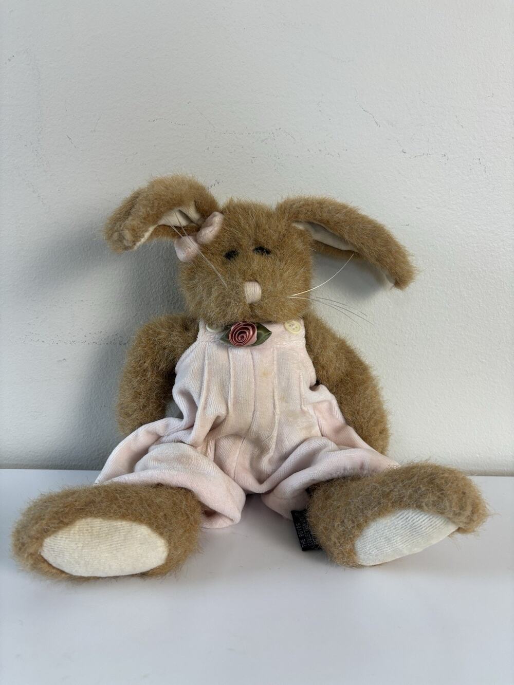 Vintage Boyds Bear Hailey Bunny Rabbit 9168 JB Bean Series Jointed Plush Pink